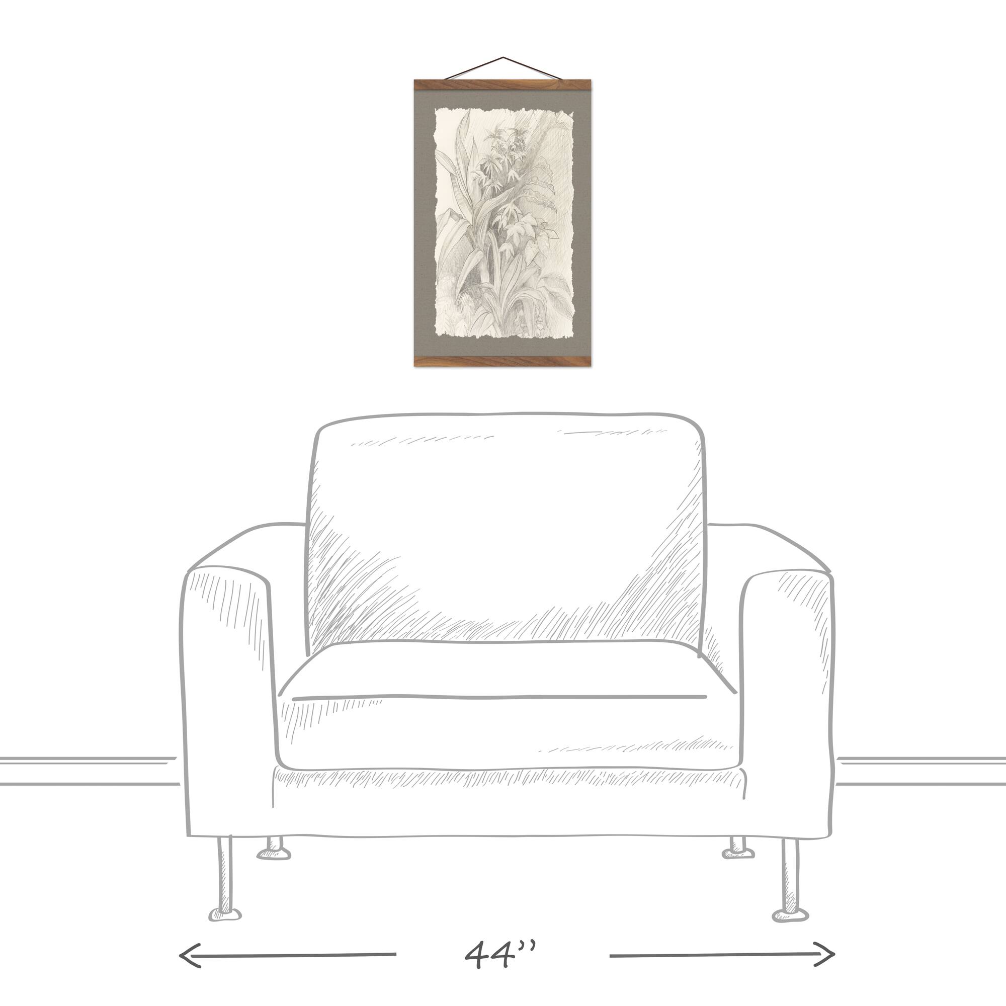 Boho Home Garden Teak Hanging Canvas